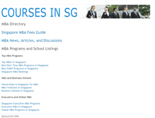 Tablet Screenshot of coursesinsg.com